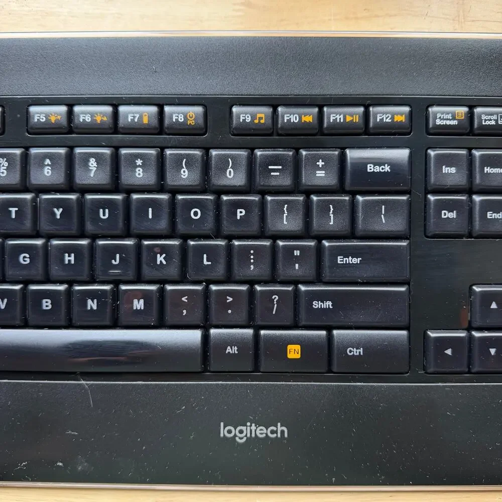 Logitech K800 Wireless Bluetooth Rechargable Keyboard w/ Unifying Receiver Black